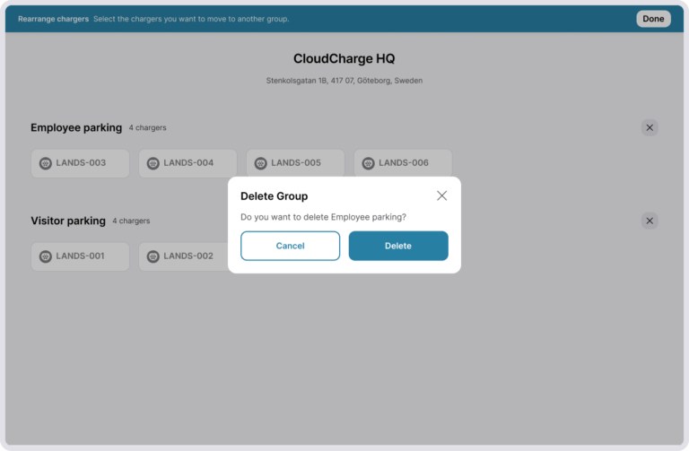 Charger Groups - CloudCharge